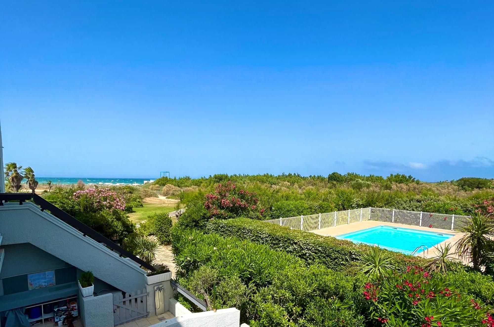Appartement Entre La Lagune Et La Mer Avec Piscine, Direct Plage, Vue Partielle Mer Saint-Cyprien Kültér fotó